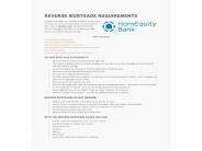 Reverse Mortgage Requirements