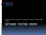 software testing course