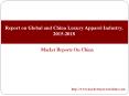 Report on Global and China Luxury Apparel Industry [2015-2018] PowerPoint PPT Presentation