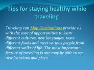 Tips for staying healthy while traveling