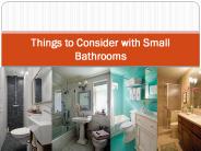 Things to Consider with Small Bathrooms