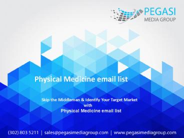 Physical Medicine email list