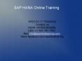 SAP HANA DEVELOPMENT TRAINING|CORPORATE TRAINING PowerPoint PPT Presentation