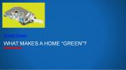 What Makes a Home Green?