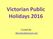 Victorian public holidays 2016