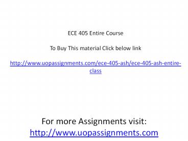 ECE 405 Entire Course