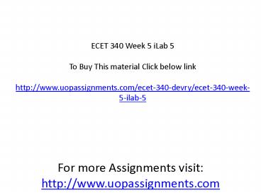 ECET 340 Week 5 iLab 5