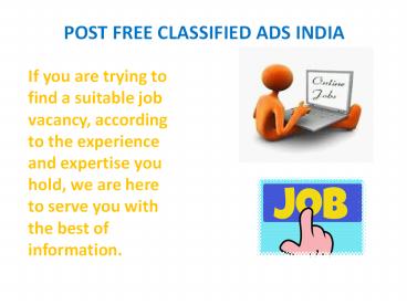 Post free Classified Ads India (1)