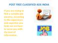 Post free Classified Ads India (1) PowerPoint PPT Presentation