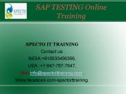 SAP TESTING ONLINE CLASSES