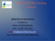 SAP TESTING ONLINE COURSE