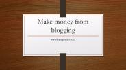 Make money from blogging
