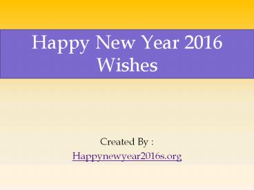 Happy new year wishes 2016