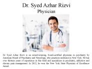 Dr.Syed Azhar Rizvi Physician