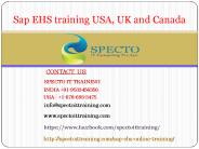 sap ehs training in usa,uk,canada