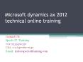 Microsoft dynamics ax 2012 technical online training at USA PowerPoint PPT Presentation