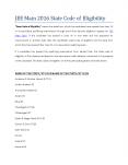 JEE Main 2016 State Code of Eligibility PowerPoint PPT Presentation