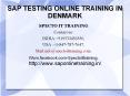 SAP TESTING/CLASSES/ONLINE CLASSES/CERTIFICATION IN CANADA PowerPoint PPT Presentation
