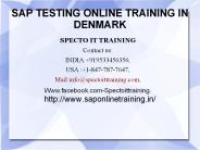 SAP TESTING/CLASSES/ONLINE CLASSES/CERTIFICATION IN CANADA