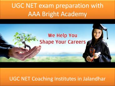 UGC NET Coaching Institutes in Jalandhar (1)
