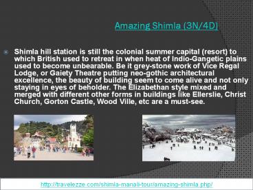 Amazing Shimla 02 Nights / 03 Days