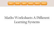 Maths Worksheets A Different Learning Systems