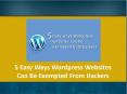 5 Easy Ways Wordpress Websites Can Be Exempted From Hackers PowerPoint PPT Presentation