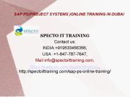 SAP PS ONLINE TRAINING IN DUBAI|SOUTH AFRICA