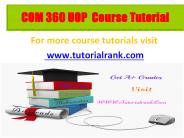 COM 360 new learning consultant / tutorialrank.com