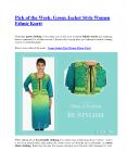 Pick of the Week : Green Jacket Style Women Ethnic Kurti PowerPoint PPT Presentation