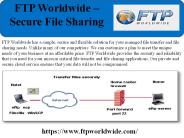 FTP Worldwide – Secure File Sharing