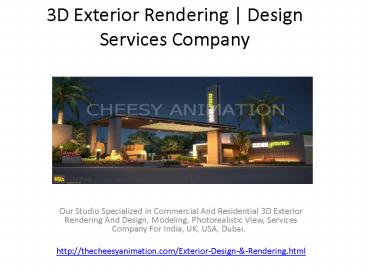 3D Exterior Rendering | Design Services Company