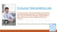 Consumer Telemarketing Data