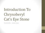 Introduction To Chrysoberyl Cat’s Eye Stone