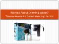 Are you Worried about Drinking Water? PowerPoint PPT Presentation