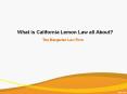 CA Lemon Law Overview PowerPoint PPT Presentation