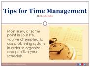 Tips for Time Management