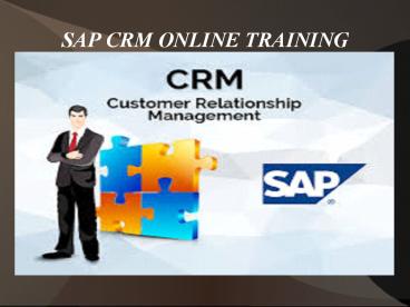sap crm onlin e training in usa