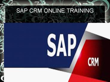 sap crm online training in canada