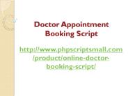 Doctor Appointment Booking Script
