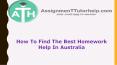 How To Find The Best Homework Help In Australia | ATH PowerPoint PPT Presentation