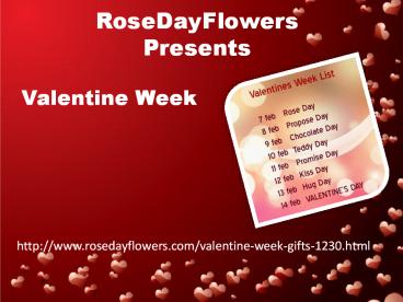 Selection of Gifts for Valentine’s Week @ Rosedayflowers.com