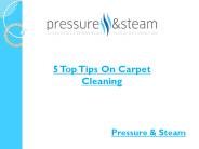 5 Top Tips On Carpet Cleaning