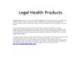 Legal Health Products – Today’s Latest Health and Beauty Products (1) PowerPoint PPT Presentation