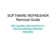 How To Remove Software Refresher Manually