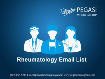Rheumatology Email List 