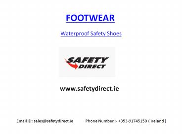 Waterproof Safety Shoes at safetydirect.ie