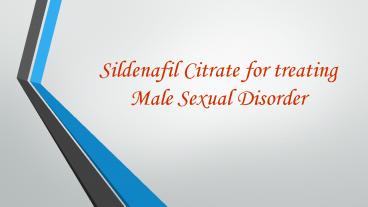 Sildenafil Citrate Tablets