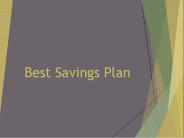 Best Savings Plan
