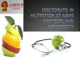 Doctorate in Nutrition at ABMS SWITZERLAND UNIVERSITY PowerPoint PPT Presentation